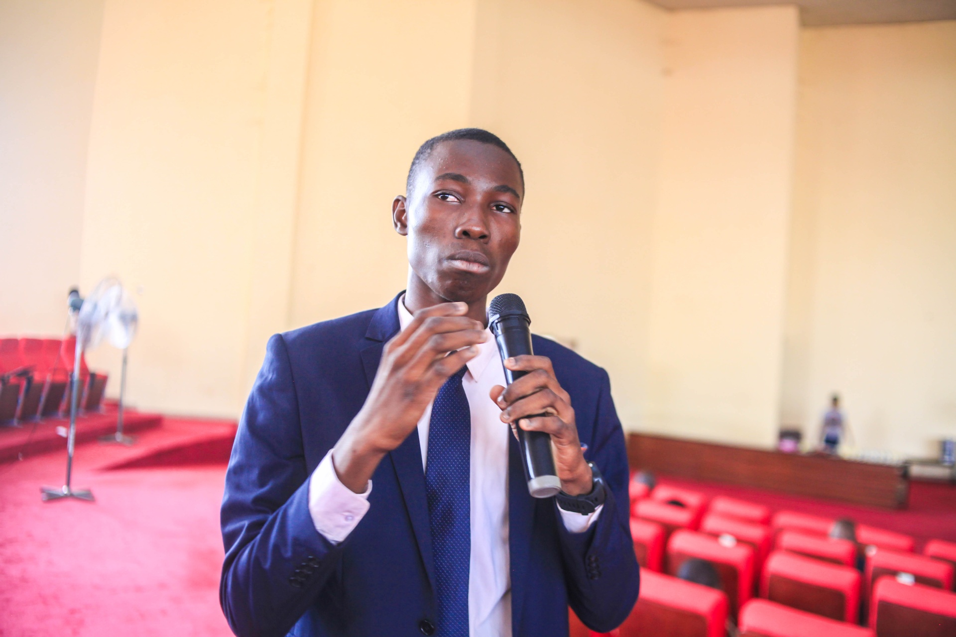 Abraham O. Samuel speaking at a workshop